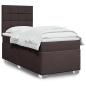Preview: ARDEBO.de - Boxspringbett mit Matratze Dunkelbraun 80x200 cm Stoff