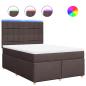 Preview: Boxspringbett mit Matratze Dunkelbraun 160x200 cm Stoff