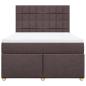 Preview: Boxspringbett mit Matratze Dunkelbraun 160x200 cm Stoff