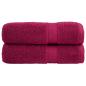 Preview: Premium Handtücher SOLUND 2 Stk. Bordeaux 50x100 cm 600 g/m²