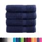 Preview: Premium Duschtücher SOLUND 4 Stk. Marineblau 70x140 cm 600 g/m²