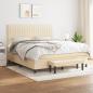 Preview: ARDEBO.de - Boxspringbett mit Matratze Creme 180x200 cm Stoff