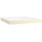 Preview: Boxspringbett mit Matratze Creme 160x200 cm Kunstleder