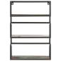 Preview: Wandregal 60x20x85 cm Altholz Massiv