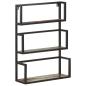 Preview: Wandregal 60x20x85 cm Altholz Massiv