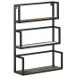 Preview: Wandregal 60x20x85 cm Altholz Massiv