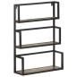 Preview: Wandregal 60x20x85 cm Altholz Massiv