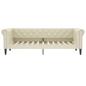 Preview: Tagesbett Ausziehbar mit Schubladen Creme 90x200 cm Kunstleder