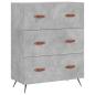 Preview: Kommode Betongrau 69,5x34x90 cm Holzwerkstoff
