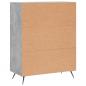 Preview: Kommode Betongrau 69,5x34x90 cm Holzwerkstoff