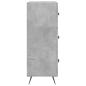Preview: Kommode Betongrau 69,5x34x90 cm Holzwerkstoff