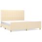 Preview: Bettgestell ohne Matratze Creme 180x200 cm Stoff