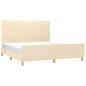 Preview: Bettgestell ohne Matratze Creme 180x200 cm Stoff