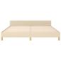 Preview: Bettgestell ohne Matratze Creme 180x200 cm Stoff