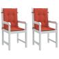 Preview: ARDEBO.de - Niedriglehner-Auflagen 2 Stk. Melange Rot 100x50x4 cm Stoff