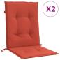 Preview: Niedriglehner-Auflagen 2 Stk. Melange Rot 100x50x4 cm Stoff