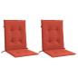 Preview: Niedriglehner-Auflagen 2 Stk. Melange Rot 100x50x4 cm Stoff