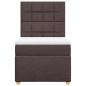 Preview: Boxspringbett mit Matratze Dunkelbraun 80x200 cm Stoff