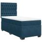 Preview: Boxspringbett mit Matratze Blau 90x200 cm Samt