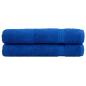 Preview: Premium Saunatücher SOLUND 2 Stk. Blau 80x200 cm 600 g/m²