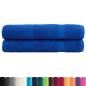 Preview: Premium Saunatücher SOLUND 2 Stk. Blau 80x200 cm 600 g/m²