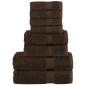 Preview: 8 tlg. Premium-Handtuch-Set SOLUND Braun 600 g/m²