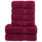 Preview: 6 tlg. Premium-Handtuch-Set SOLUND Bordeaux 600 g/m²