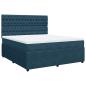 Preview: Boxspringbett mit Matratze Dunkelblau 180x200 cm Samt