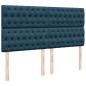 Preview: Boxspringbett mit Matratze Dunkelblau 180x200 cm Samt