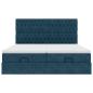 Preview: Ottoman-Bett mit Matratzen Dunkelblau 180x200 cm Samt