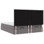 Preview: Ottoman-Bett mit Matratzen & LEDs Grau 200x200 cm Kunstleder