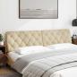 Preview: ARDEBO.de - Kopfteil-Kissen Creme 200 cm Stoff