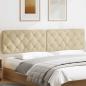 Preview: Kopfteil-Kissen Creme 200 cm Stoff
