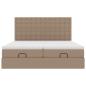 Preview: Ottoman-Bett mit Matratzen Cappuccino 180x200cm Kunstleder