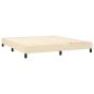 Preview: Boxspringbett mit Matratze & LED Creme 180x200 cm Stoff