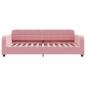 Preview: Tagesbett Ausziehbar mit Schubladen Rosa 90x200 cm Samt