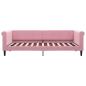 Preview: Tagesbett Ausziehbar mit Schubladen Rosa 90x200 cm Samt