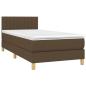 Preview: Boxspringbett mit Matratze & LED Dunkelbraun 90x190 cm Stoff
