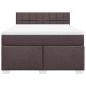 Preview: Boxspringbett mit Matratze Dunkelbraun 160x200 cm Stoff