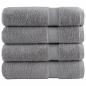Preview: Premium Duschtücher SOLUND 4 Stk. Grau 70x140 cm 600 g/m²