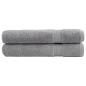 Preview: Premium Saunatücher SOLUND 2 Stk. Grau 80x200 cm 600 g/m²