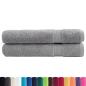 Preview: Premium Saunatücher SOLUND 2 Stk. Grau 80x200 cm 600 g/m²