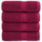 Preview: Premium Gästetücher SOLUND 4 Stk. Bordeaux 30x50 cm 600 g/m²