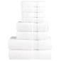 Preview: 8 tlg. Premium-Handtuch-Set SOLUND Weiß 600 g/m²