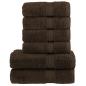 Preview: 6 tlg. Premium-Handtuch-Set SOLUND Braun 600 g/m²