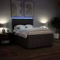 Preview: Boxspringbett mit Matratze Dunkelbraun 160x200 cm Stoff