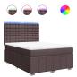 Preview: Boxspringbett mit Matratze Dunkelbraun 160x200 cm Stoff