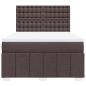 Preview: Boxspringbett mit Matratze Dunkelbraun 160x200 cm Stoff