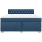 Preview: Boxspringbett mit Matratze Blau 180x200 cm Stoff