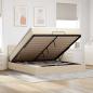 Preview: ARDEBO.de - Ottoman-Bett mit Matratzen & LEDs Creme 200x200 cm Stoff